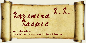 Kazimira Košpić vizit kartica